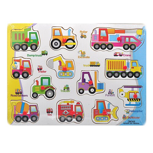 Puzzle lemn diferite forme, 11 piese