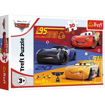 Puzzle Trefl - Disney Cars, Masini inainte de cursa, 30 piese Puzzle Trefl - Disney Cars, Masini inainte de cursa, 30 piese