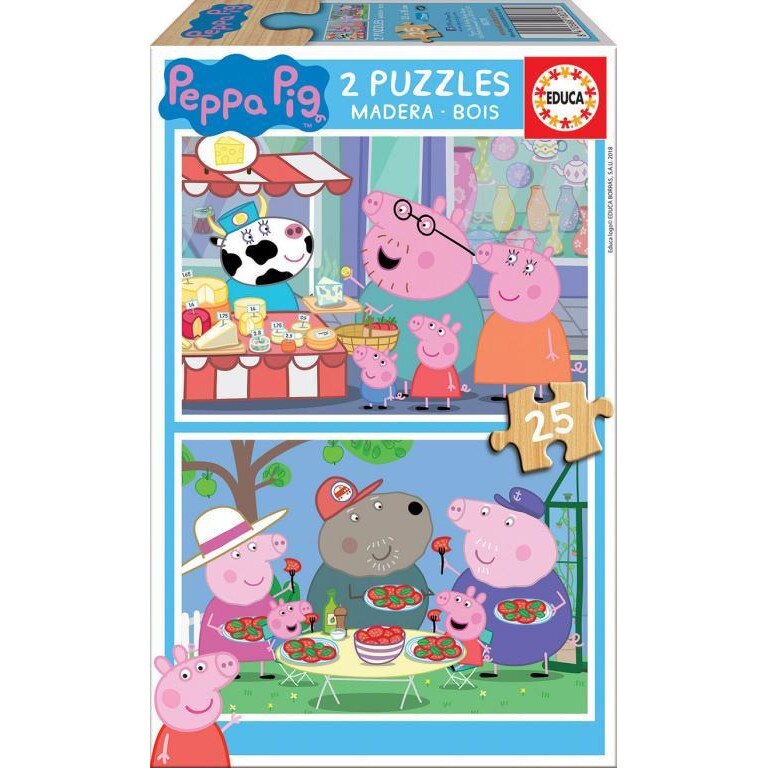 Puzzle 2x25 Piese Peppa Pig EDUCA 18078