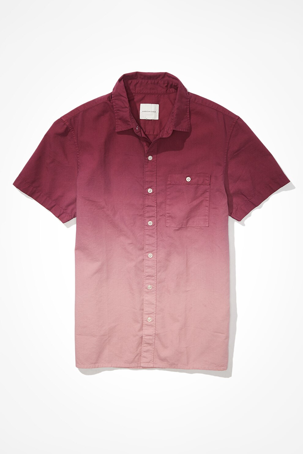 American Eagle, Camasa din bumbac cu model in degrade, Rosu