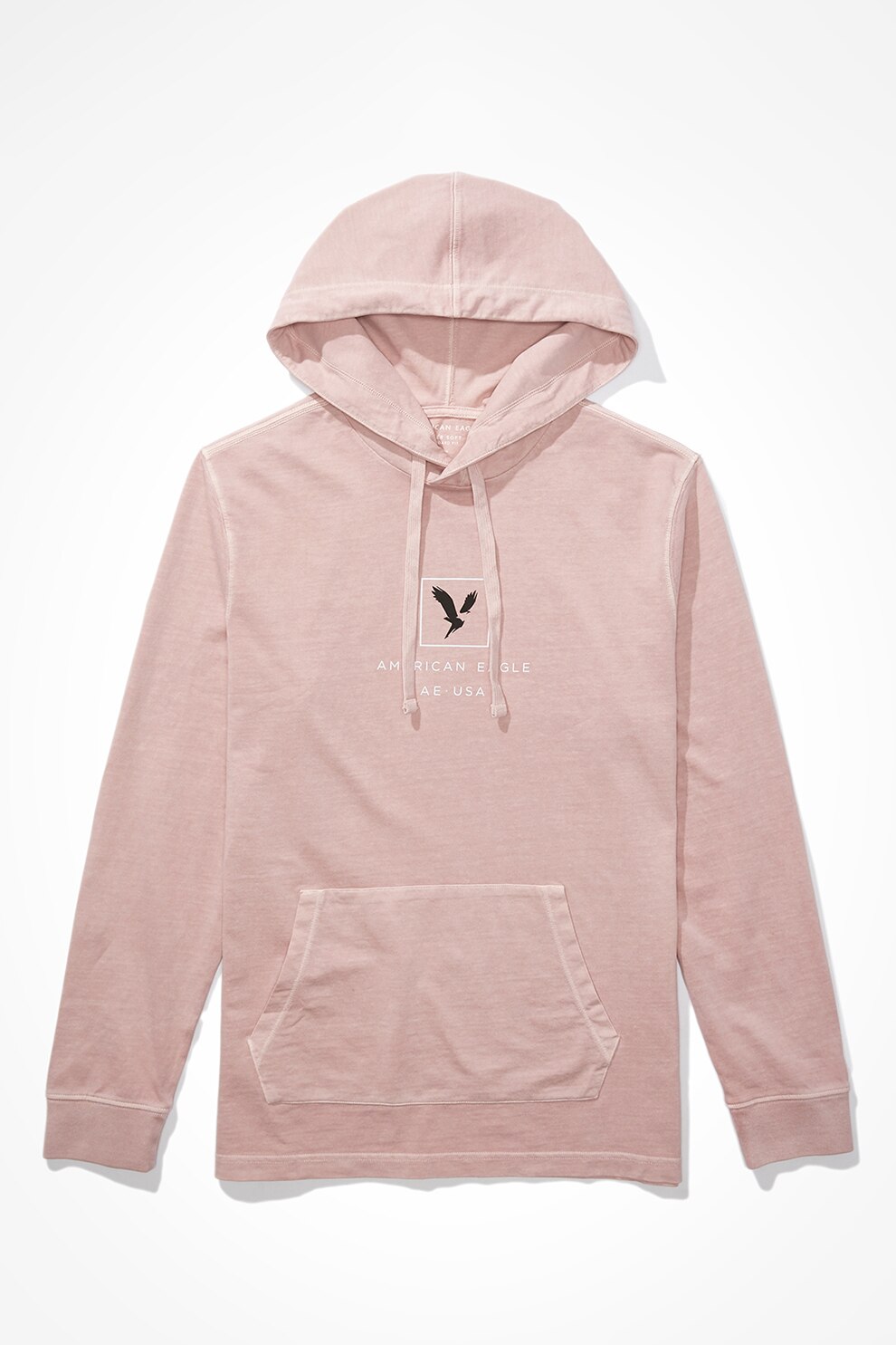 American Eagle, Hanorac regular fit cu buzunar kangaroo, Roz, XL