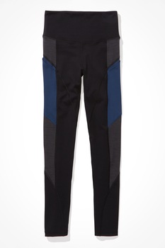 American Eagle, Colanti cu detalii contrastante, Negru/Albastru American Eagle, Colanti cu detalii contrastante, Negru/Albastru