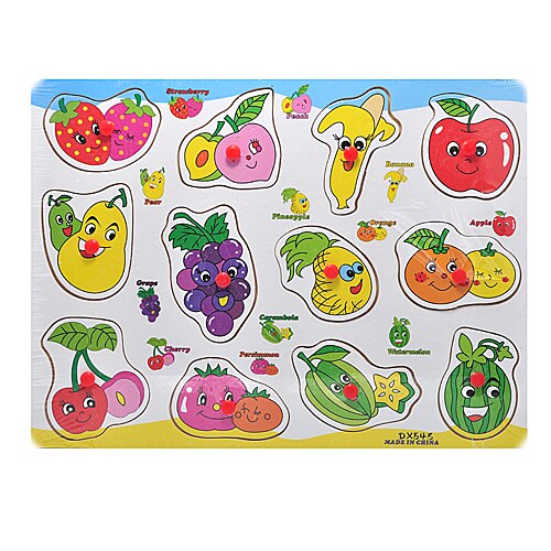 Puzzle lemn diferite forme, 12 piese