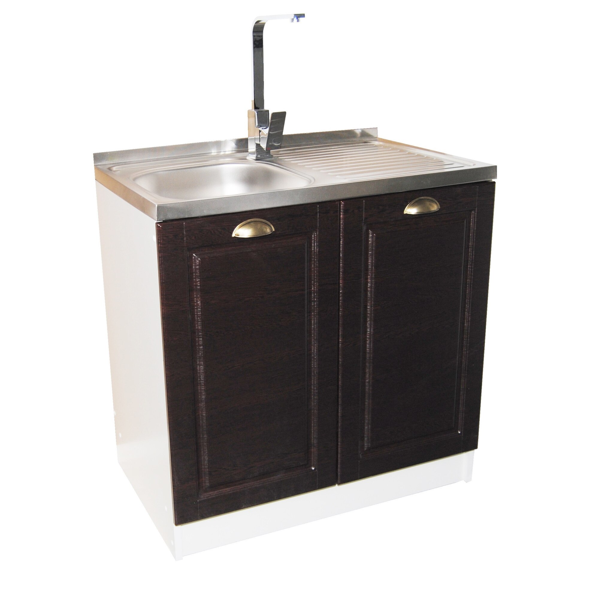 Masca pentru chiuveta cu 2 usi MDF , 80x50x80cm , Badenmob , Wenge