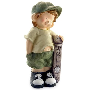 Decoratiune pentru gradina Strend Pro Welcome Boy, Ceramic, lampa solara, 24x18x49 cm Decoratiune pentru gradina Strend Pro Welcome Boy, Ceramic, lampa solara, 24x18x49 cm
