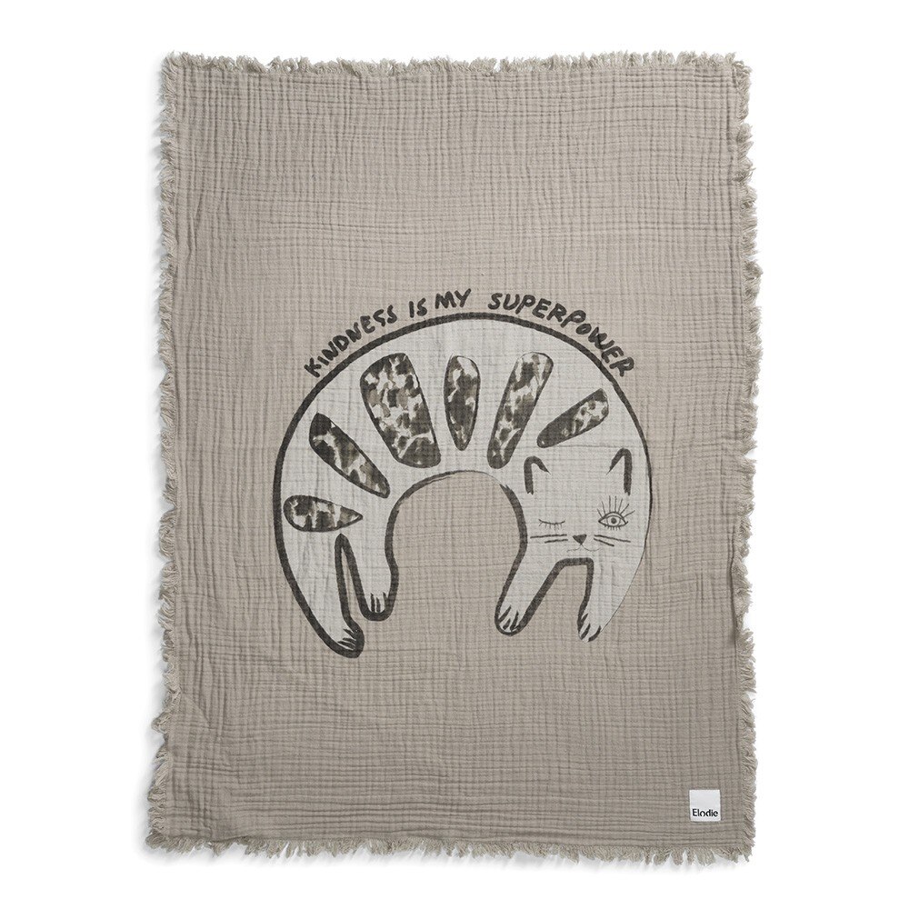 Paturica din bumbac Elodie Details Kindness Cat, 75 x 100 cm