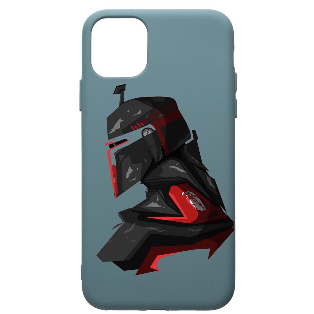 Husa Premium Silicon Compatibila Cu Apple iPhone 11 Pro Max, Star Wars The Mandalorian, cu interiorul din material textil, protectie camera, Cornflower, PCF456