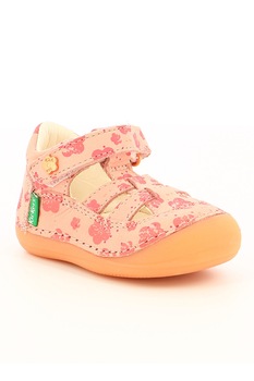 Kickers kids, Pantofi de piele cu velcro Kickers kids, Pantofi de piele cu velcro