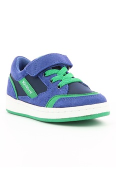 Kickers kids, Pantofi sport cu velcro si insertii de piele intoarsa Kickers kids, Pantofi sport cu velcro si insertii de piele intoarsa