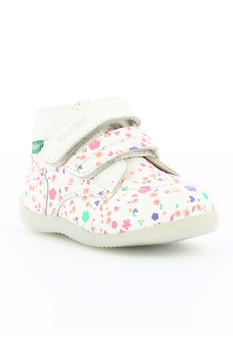 Kickers kids, Ghete de piele cu velcro, Alb/Verde/Roz, 24 EU Kickers kids, Ghete de piele cu velcro, Alb/Verde/Roz, 24 EU