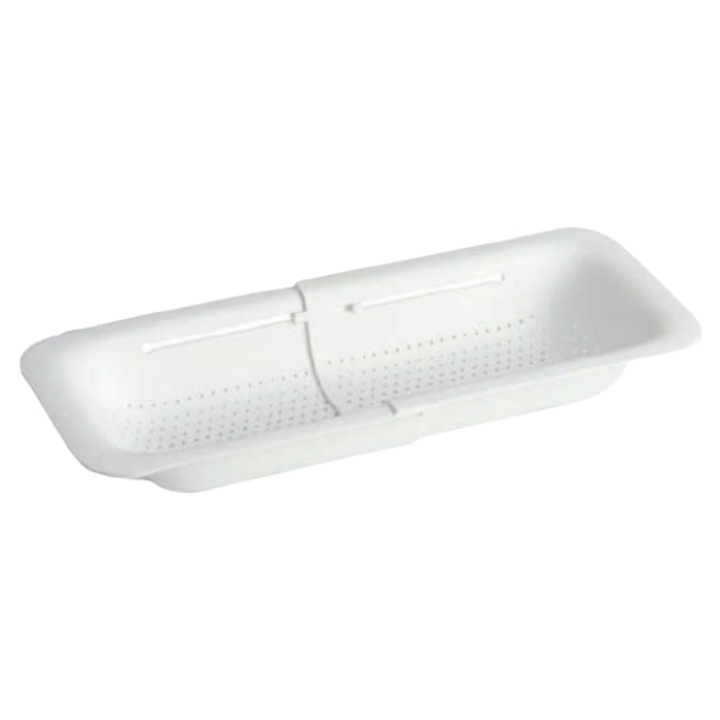 Strecuratoare extensibila Zeller, plastic, 22.5x17.5x10 cm, alb
