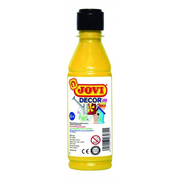 Set tempera decorativa, JOVI pentru suprafete multiple, 250 ml, Galben