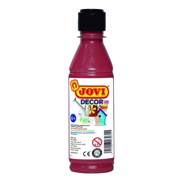 Set tempera decorativa, JOVI pentru suprafete multiple, 250 ml, Maro