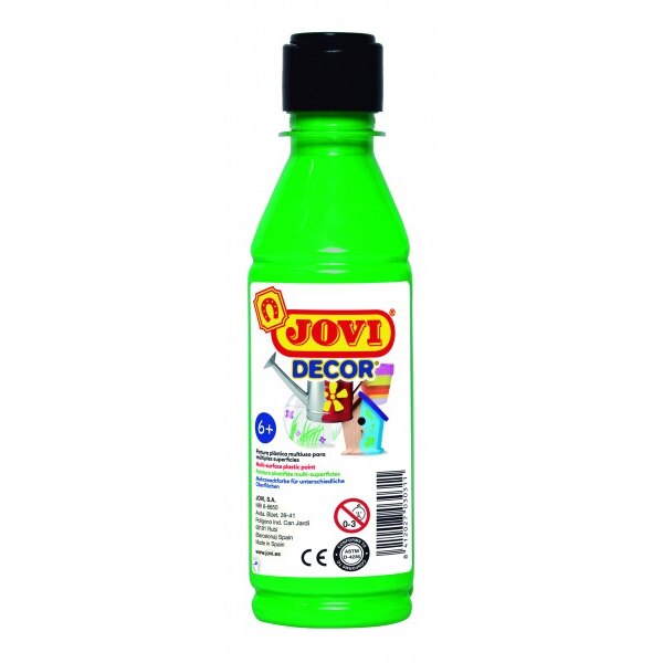 Set tempera decorativa, JOVI pentru suprafete multiple, 250 ml, Verde deschis