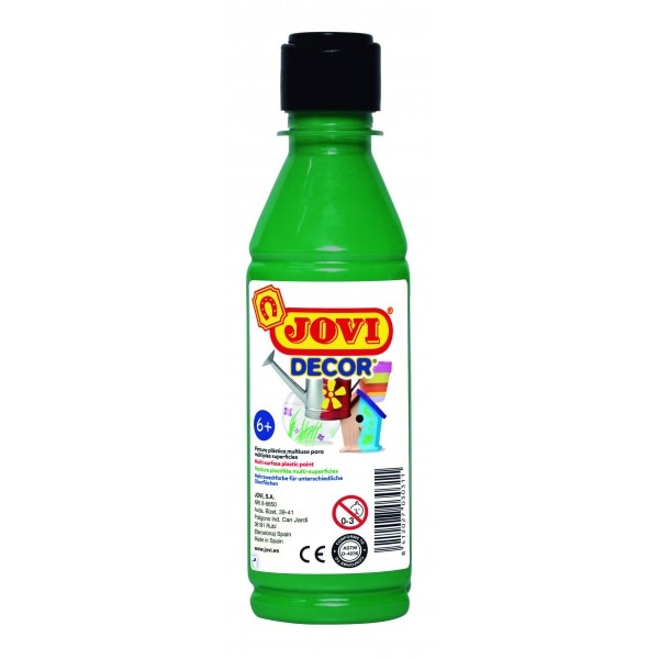Set tempera decorativa, JOVI pentru suprafete multiple, 250 ml, Verde inchis