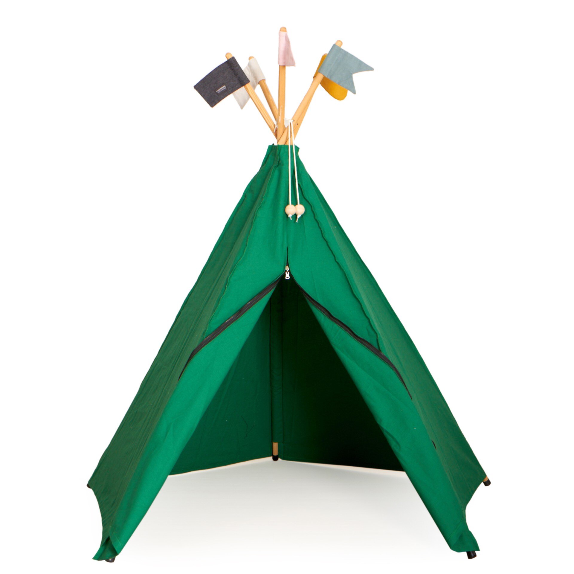Cort De Joaca Copii Roommate Play Tent Hippie Tipi Green 135 X 135 Verde