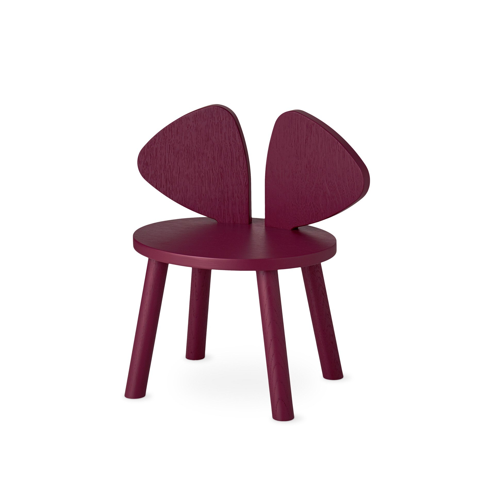 Scaun Pentru Copii Nofred Mouse Chair Lemn Culoare Burgundi