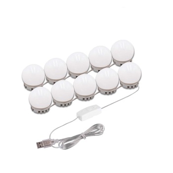 Instalatie glob cu 10 becuri LED-uri, lumina calda - rece, dimabila, conexiune USB, pentur oglinda Instalatie glob cu 10 becuri LED-uri, lumina calda - rece, dimabila, conexiune USB, pentur oglinda