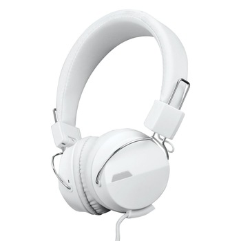 Casti audio stereo albe design modern, cu dimensiuni reglabile, ideale pentru pentru majoritatea mufelor de 3,5 mm, TV , jocuri sau scoala online Casti audio stereo albe design modern, cu dimensiuni reglabile, ideale pentru pentru majoritatea mufelor de 3,5 mm, TV , jocuri sau scoala online