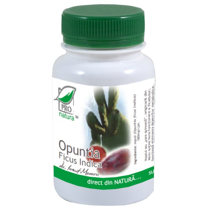 Supliment alimentar Opuntia Ficus Indica, Pro Natura, 60 Capsule