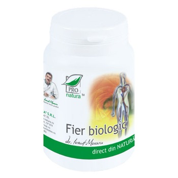Supliment alimentar Fier Biologic, Pro Natura, 60 Capsule Supliment alimentar Fier Biologic, Pro Natura, 60 Capsule