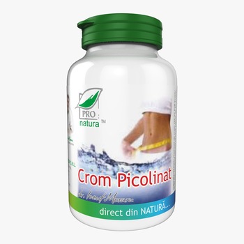 Supliment alimentar Crom Picolinat, Pro Natura, 90 Capsule Supliment alimentar Crom Picolinat, Pro Natura, 90 Capsule