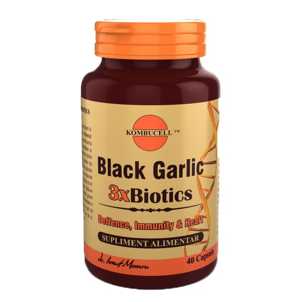 Supliment alimentar Black Garlic 3xBiotics, Pro Natura, 40 Capsule