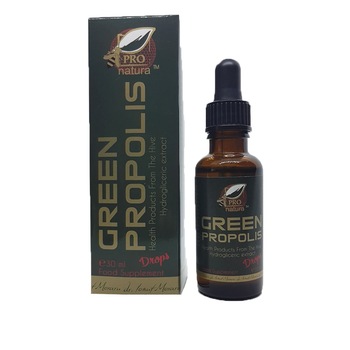 Picaturi Green Propolis Lichid, Pro Natura, 30 ml Picaturi Green Propolis Lichid, Pro Natura, 30 ml