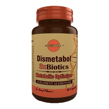 Supliment alimentar Dismetabol 3xBiotics, Pro Natura, 40 Capsule Supliment alimentar Dismetabol 3xBiotics, Pro Natura, 40 Capsule