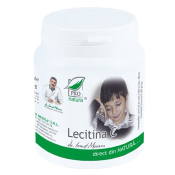 Supliment alimentar Lecitina C, Pro Natura, 150 Capsule Supliment alimentar Lecitina C, Pro Natura, 150 Capsule