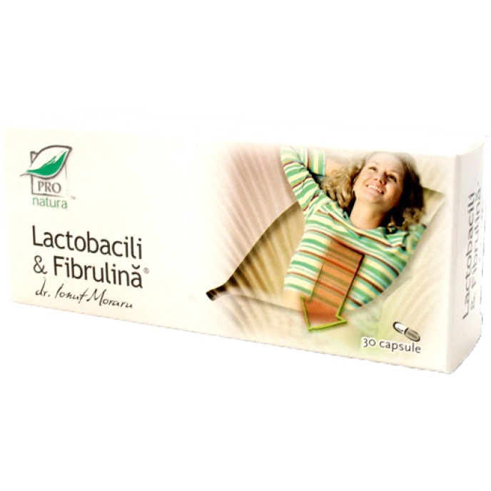 Supliment alimentar Lactobacili & Fibrulina, Pro Natura, 30 Capsule