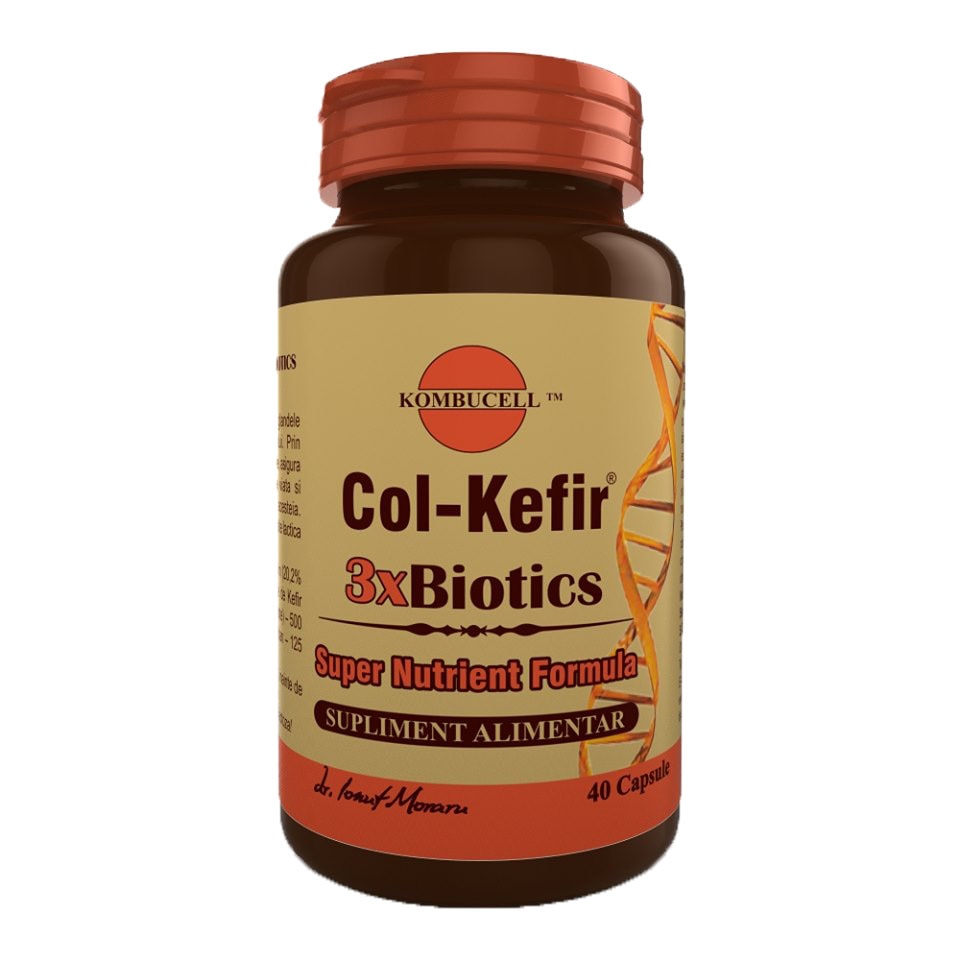 Supliment alimentar Col-Kefir 3xBiotics, Pro Natura, 40 Capsule