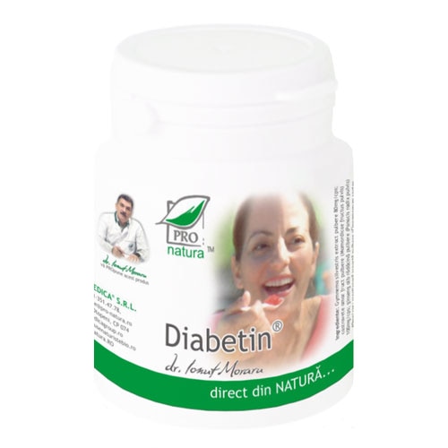 Supliment alimentar Diabetin, Pro Natura, 150 Capsule