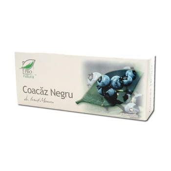 Supliment alimentar Coacaz Negru, Pro Natura, 30 Capsule Supliment alimentar Coacaz Negru, Pro Natura, 30 Capsule