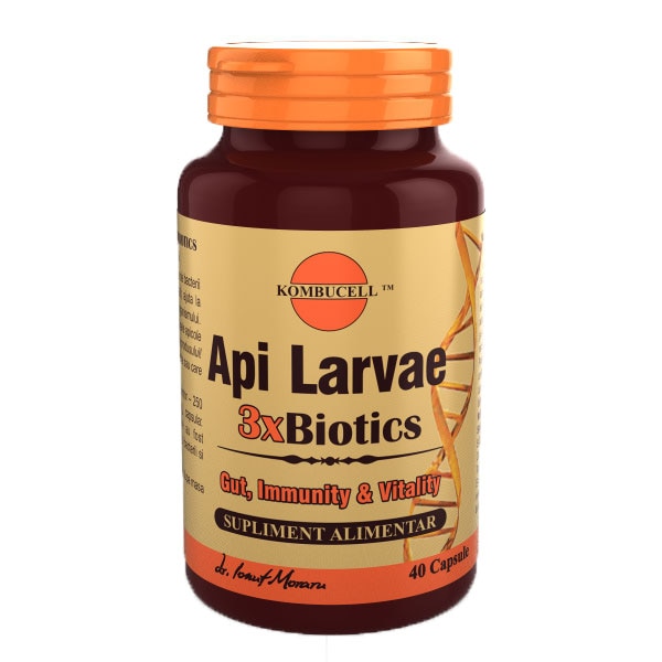 Supliment alimentar Api Larvae 3xBiotics, Pro Natura, 40 Capsule