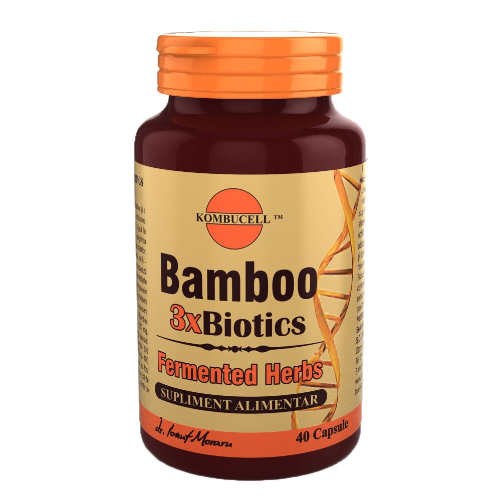 Supliment alimentar Bamboo 3xBiotics, Pro Natura, 40 Capsule