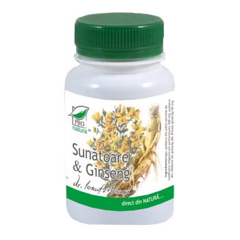 Supliment alimentar Sunatoare & Ginseng, Pro Natura, 150 Capsule Supliment alimentar Sunatoare & Ginseng, Pro Natura, 150 Capsule