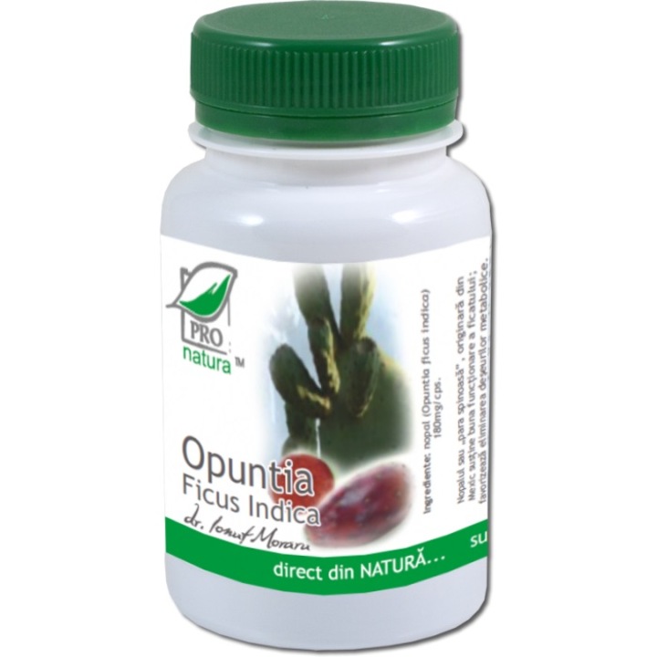 Supliment alimentar Opuntia Ficus Indica, Pro Natura, 200 Capsule