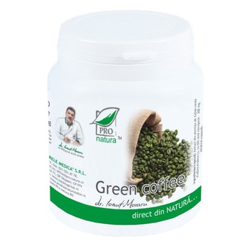 Supliment alimentar Green Coffee, Pro Natura, 150 Capsule Supliment alimentar Green Coffee, Pro Natura, 150 Capsule