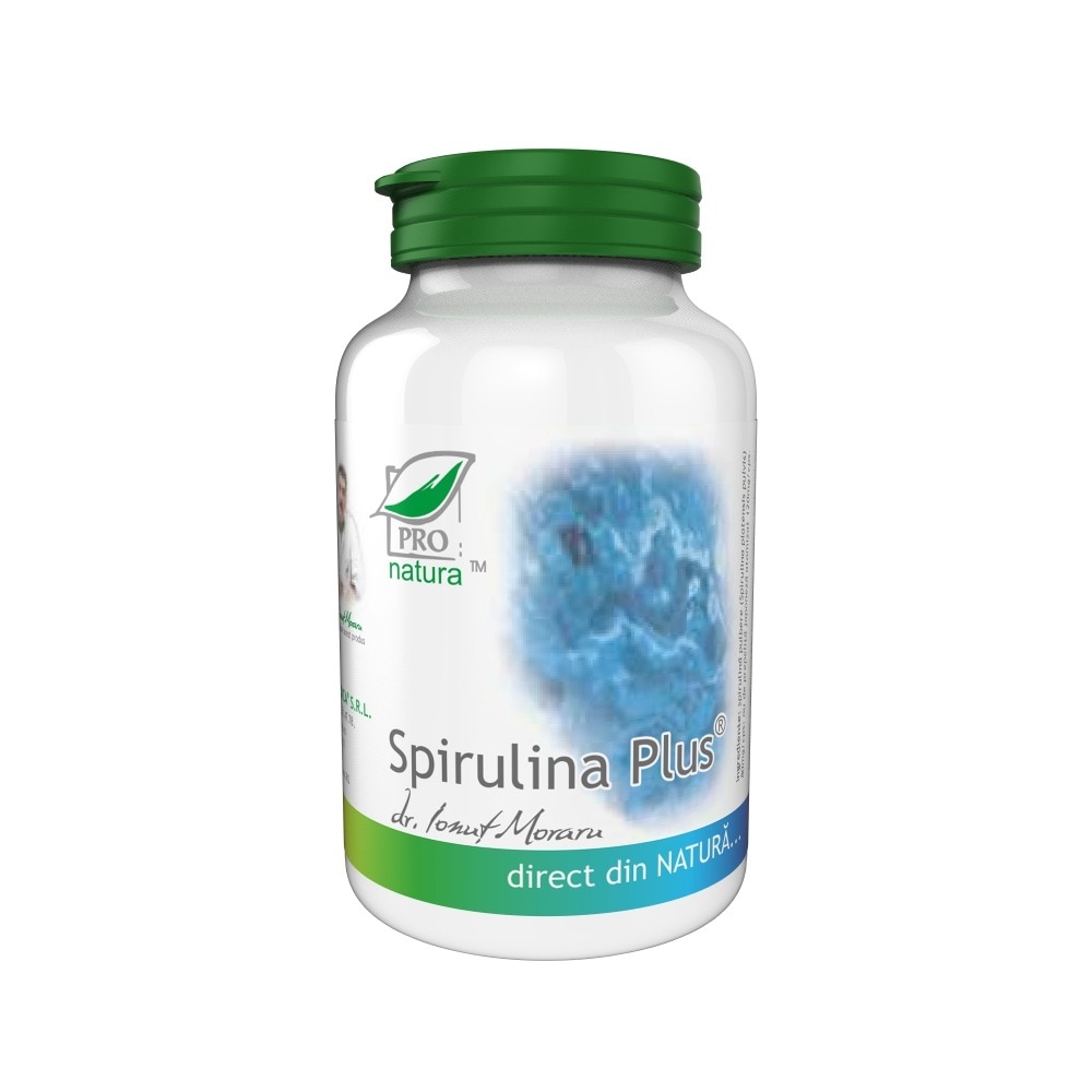 Supliment alimentar Spirulina Plus, Pro Natura, 200 Capsule