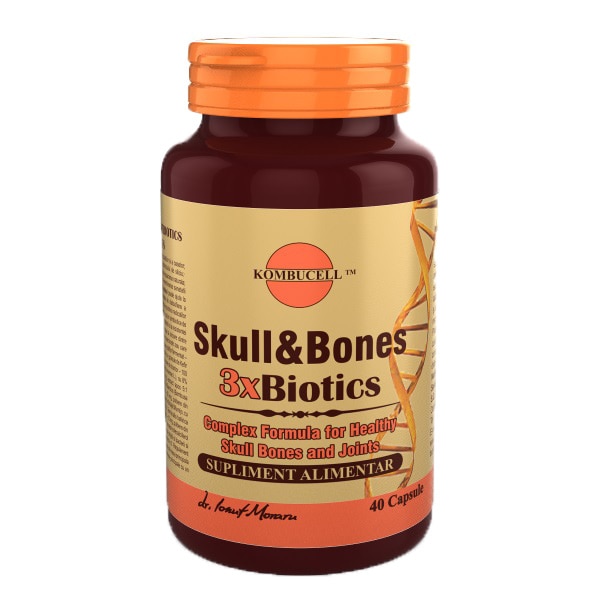 Supliment alimentar Skull Bones 3xBiotics, Pro Natura, 40 Capsule
