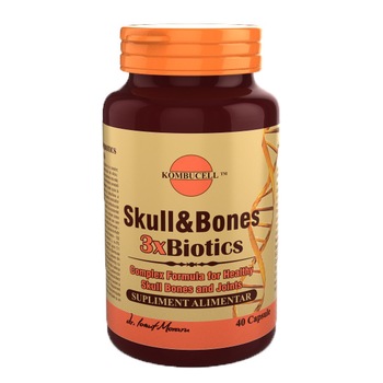 Supliment alimentar Skull Bones 3xBiotics, Pro Natura, 40 Capsule Supliment alimentar Skull Bones 3xBiotics, Pro Natura, 40 Capsule