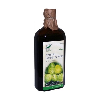 Sirop Noni & Borojo & Acai, Pro Natura, 500 ml Sirop Noni & Borojo & Acai, Pro Natura, 500 ml