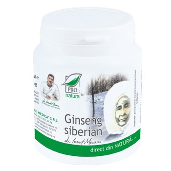 Supliment alimentar Ginseng Siberian, Pro Natura, 150 Capsule Supliment alimentar Ginseng Siberian, Pro Natura, 150 Capsule