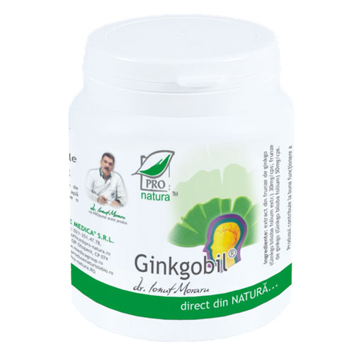 Supliment alimentar Ginkgobil, Pro Natura, 250 Capsule