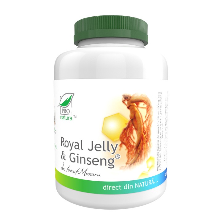 Supliment alimentar Royal Jelly & Ginseng, Pro Natura, 200 Capsule