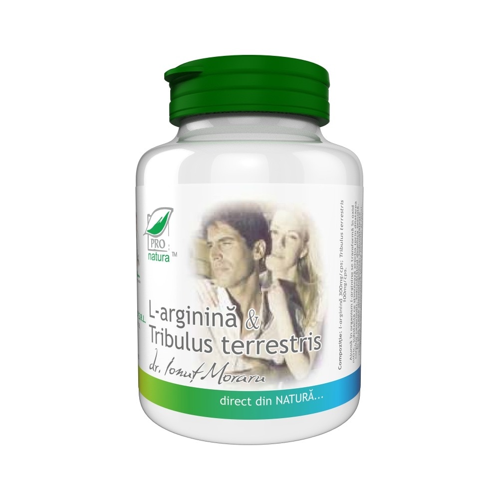 Supliment alimentar L'Arginina & Tribulus Terrestris, Pro Natura, 150 Capsule