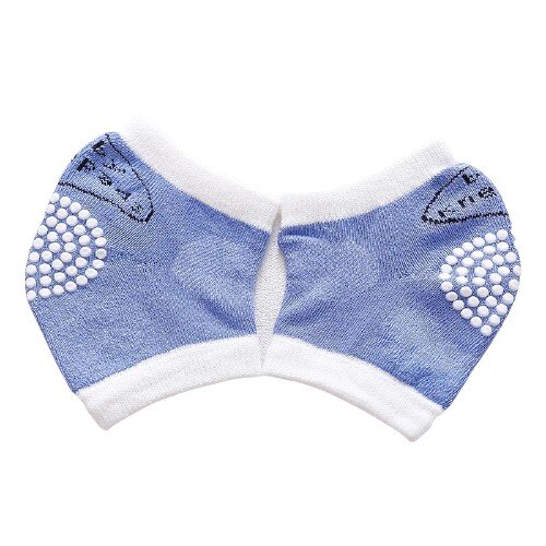 Genunchiere din bumbac pentru bebelusi, culoare albastru, marime unica