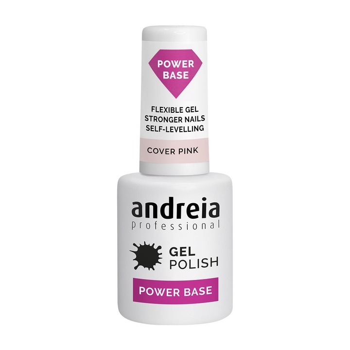 База за нокти Andreia Power Base Coat Pink, Полупостоянна, 10.5 мл