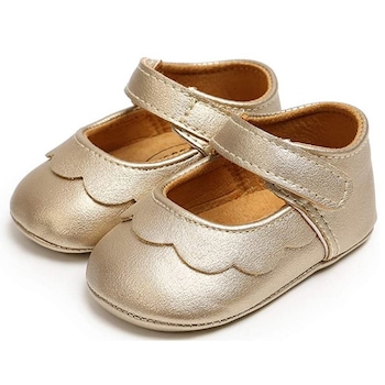 drool - Baba cipő, fodros, arany, 6-12 hónapos, Aranyszín